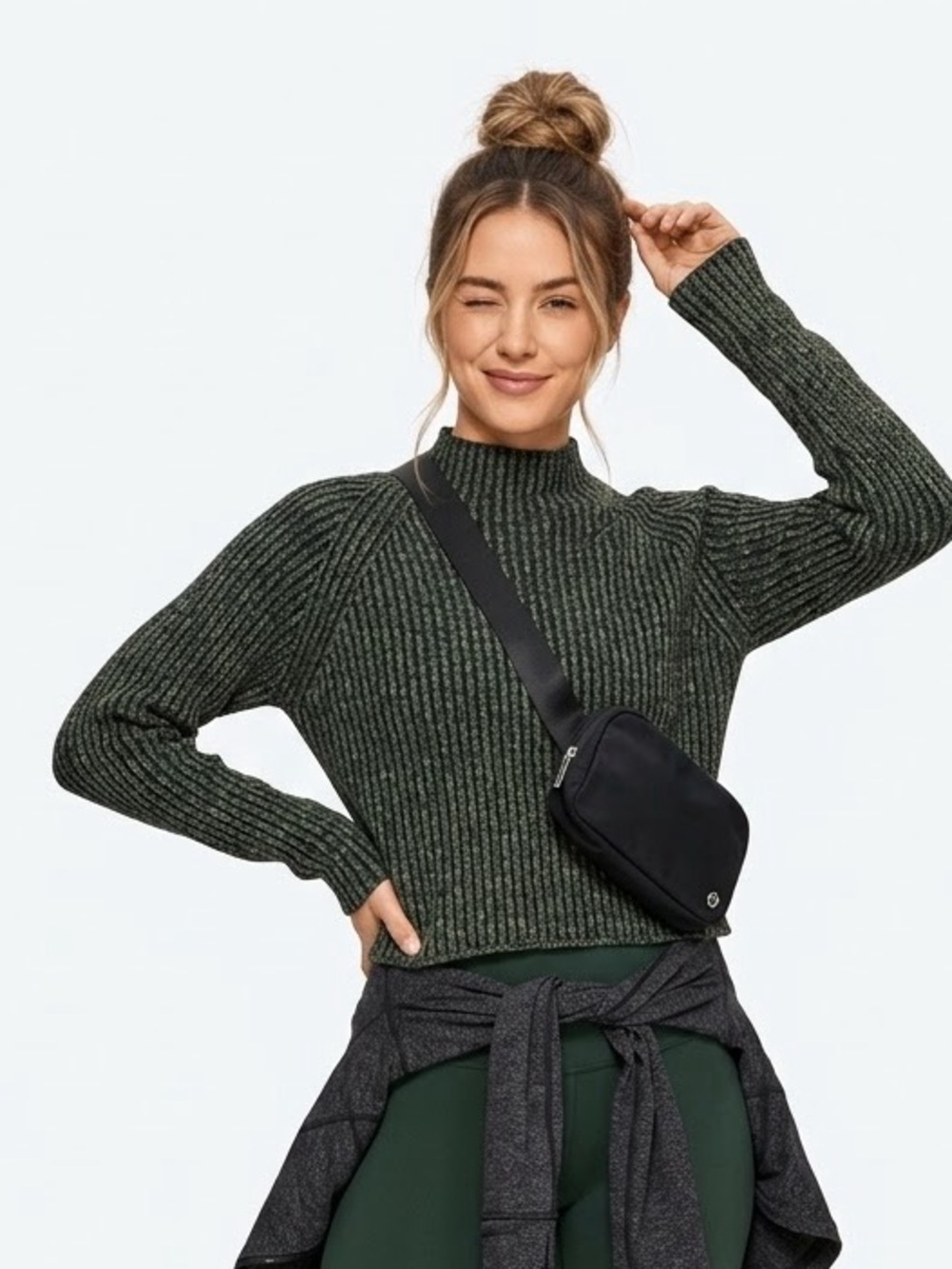 LULULEMON | RARE COTTON CASHMERE BLEND MOCK SWEATER